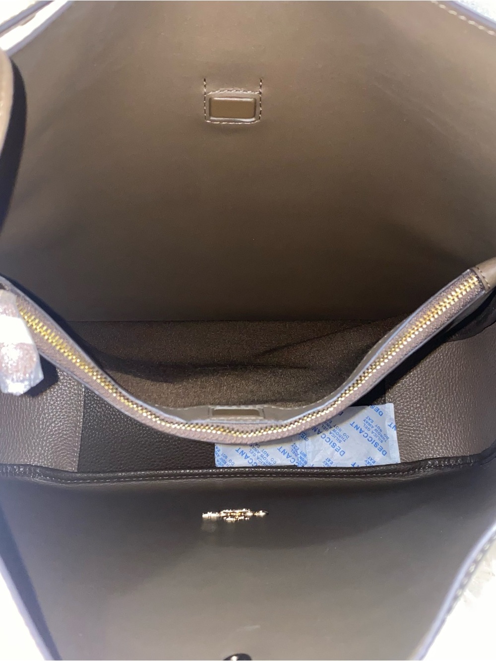 Coach Leather Purse Hadley Large Shoulder Bag Dark Stone New with tags - Picture 12 of 15
